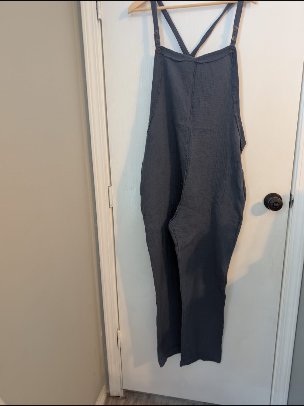 Wishlist Charcoal Navy Strappy Wide-Leg Jumpsuit